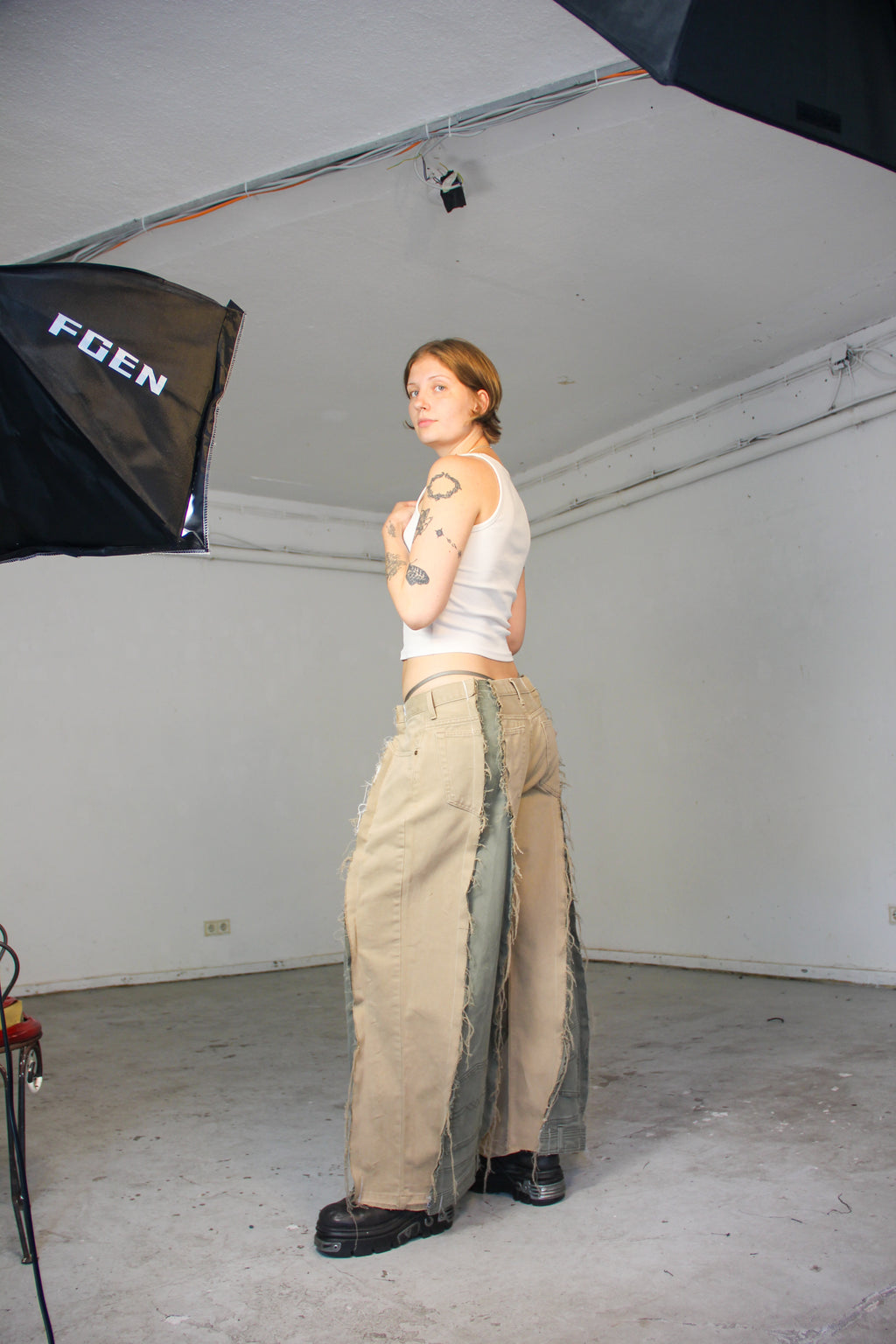 BAGGY SAND DENIM SPG PANTS