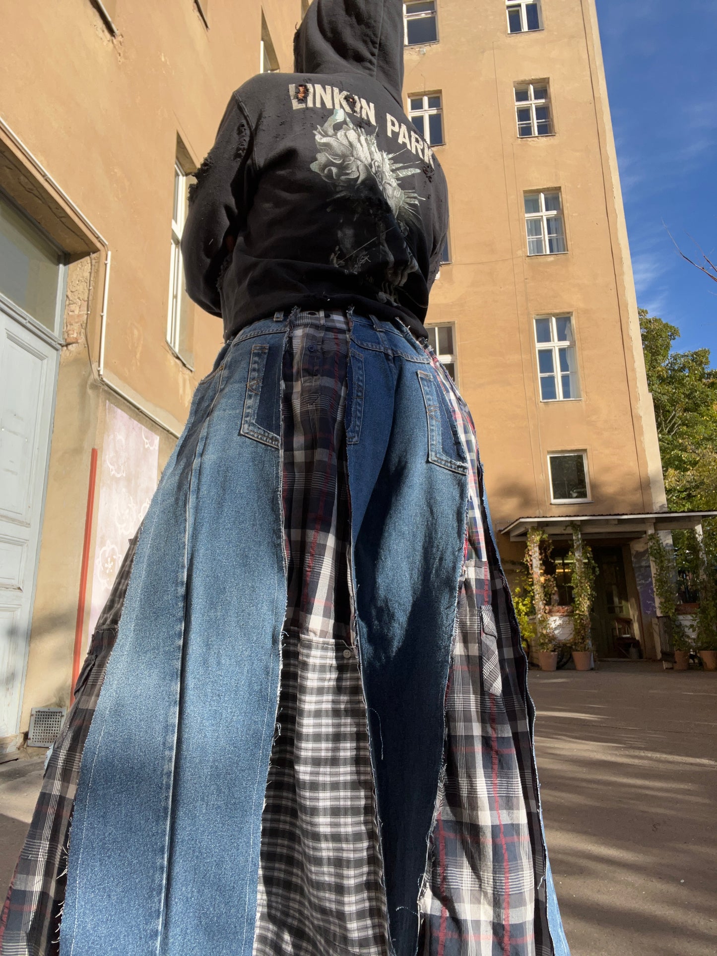 Extra Flared Flannel Denim SPG Pants