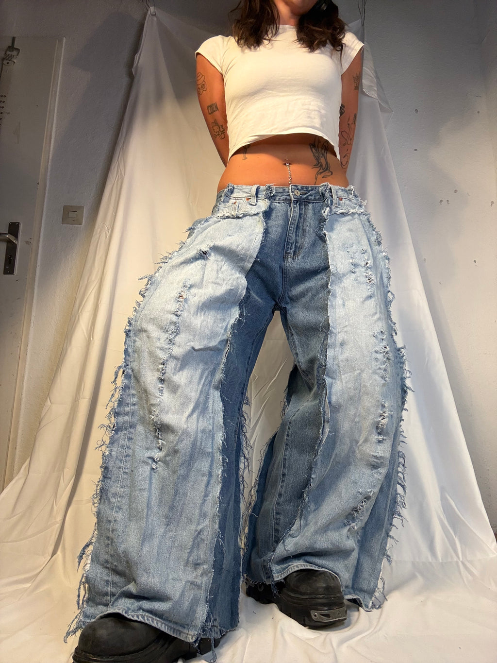 EXTRA BAGGY DOUBLE DENIM SPG PANTS