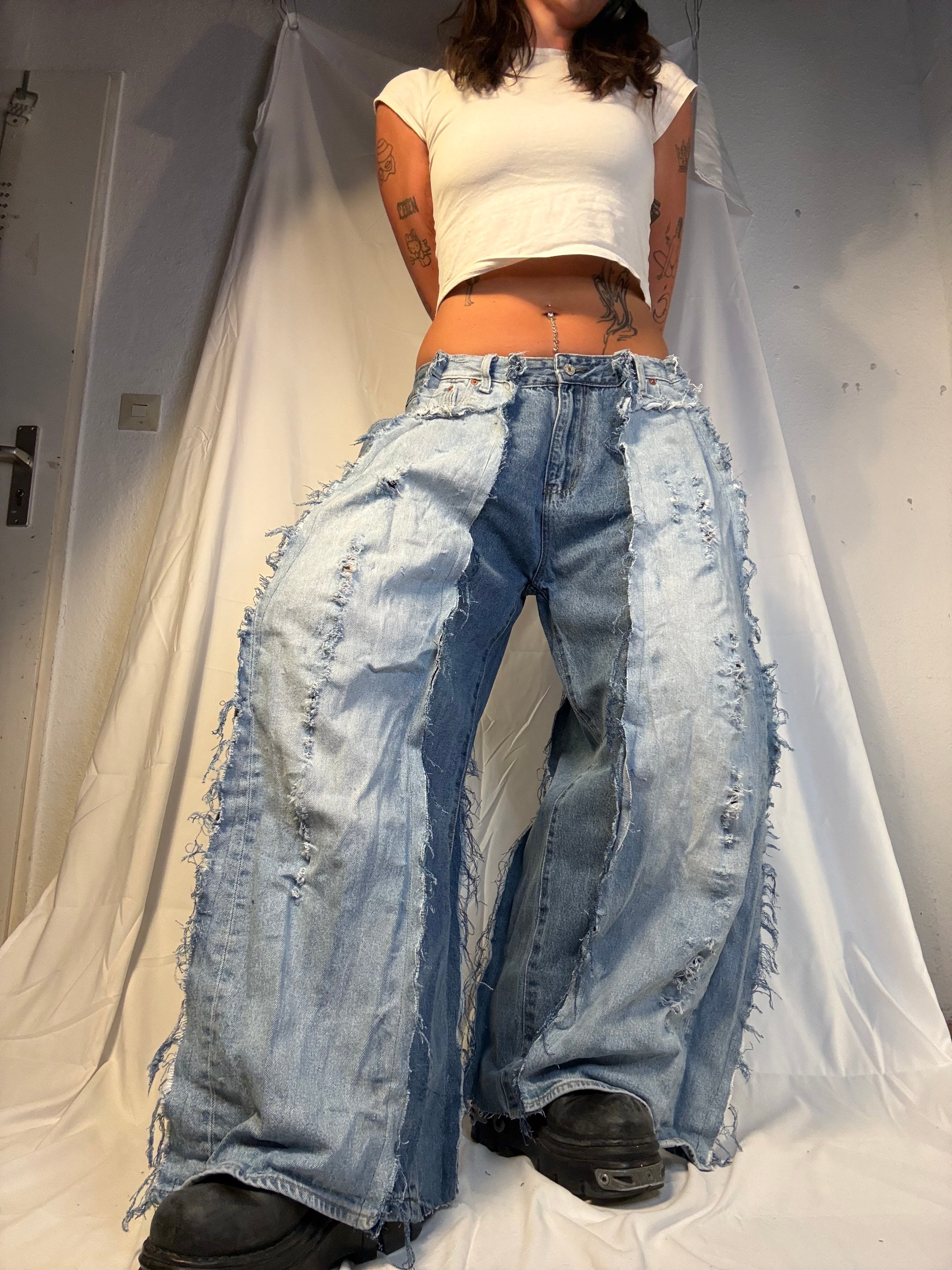 EXTRA BAGGY DOUBLE DENIM SPG PANTS