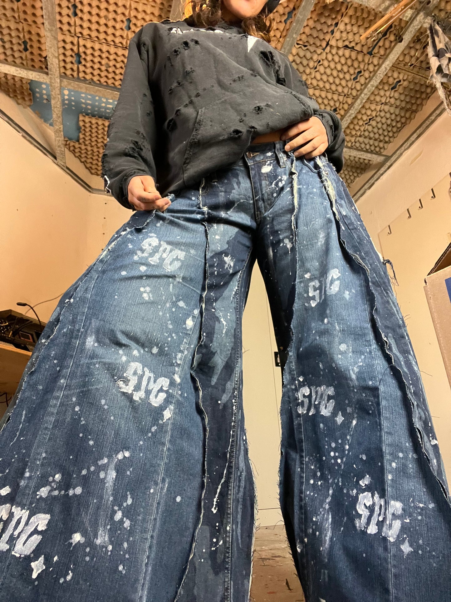 Baggy Dark Denim SPG Pants