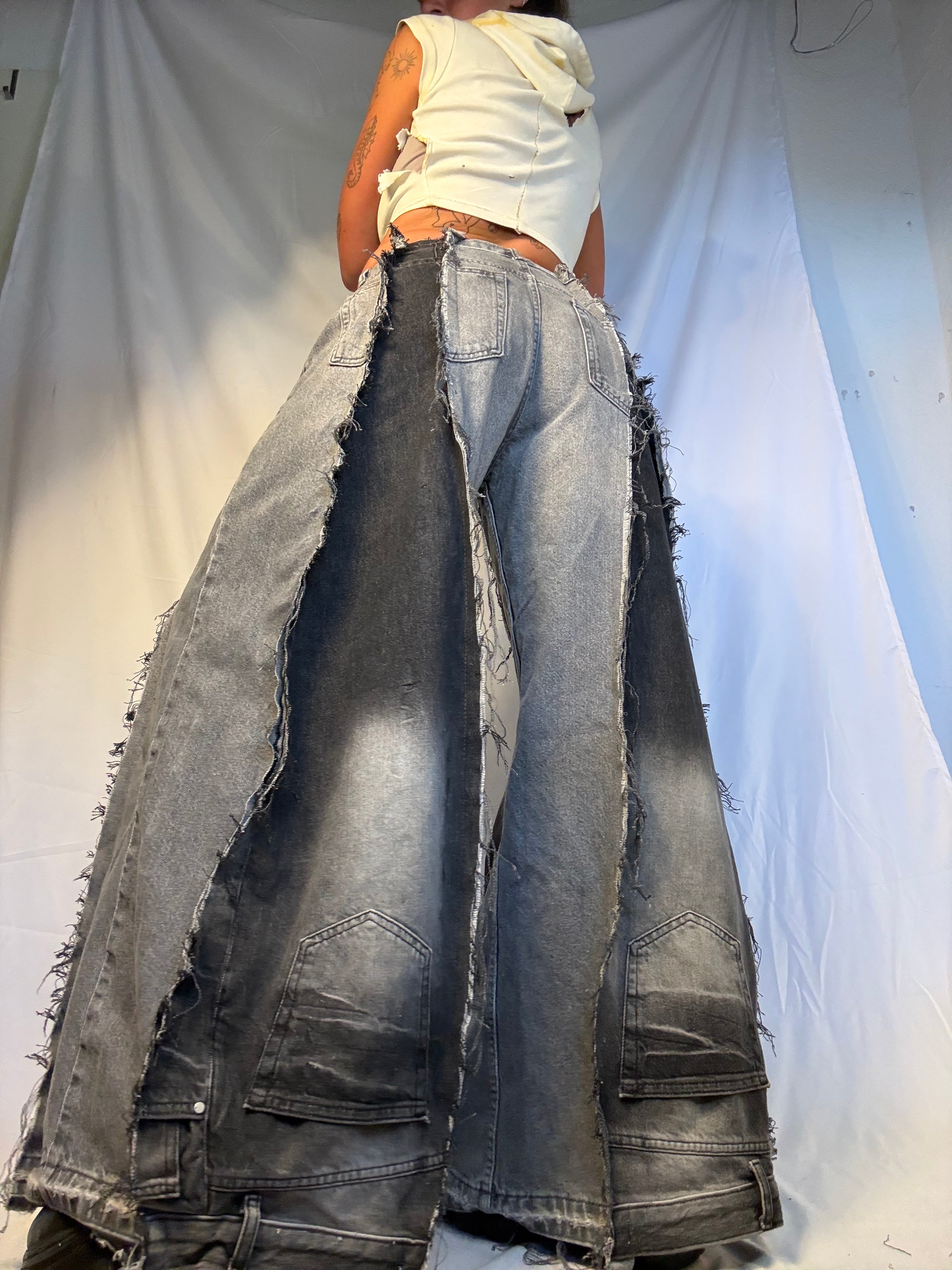 EXTRA BAGGY GREY/DARK GREY SPG PANTS