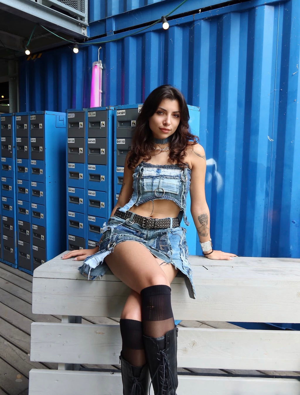 SPG DENIM TWO PIECES SET