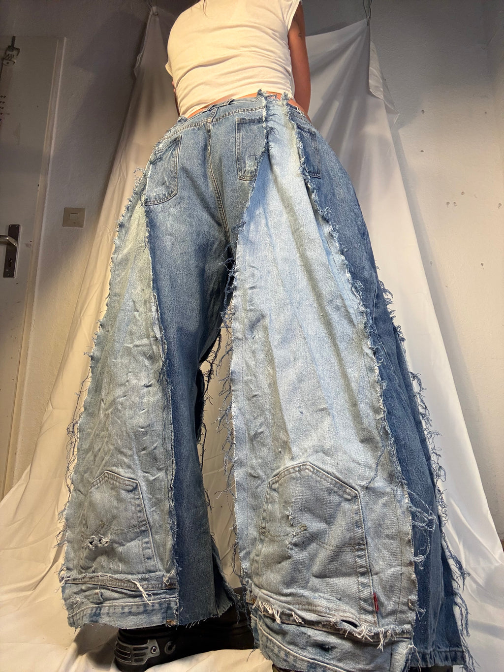 EXTRA BAGGY DOUBLE DENIM SPG PANTS
