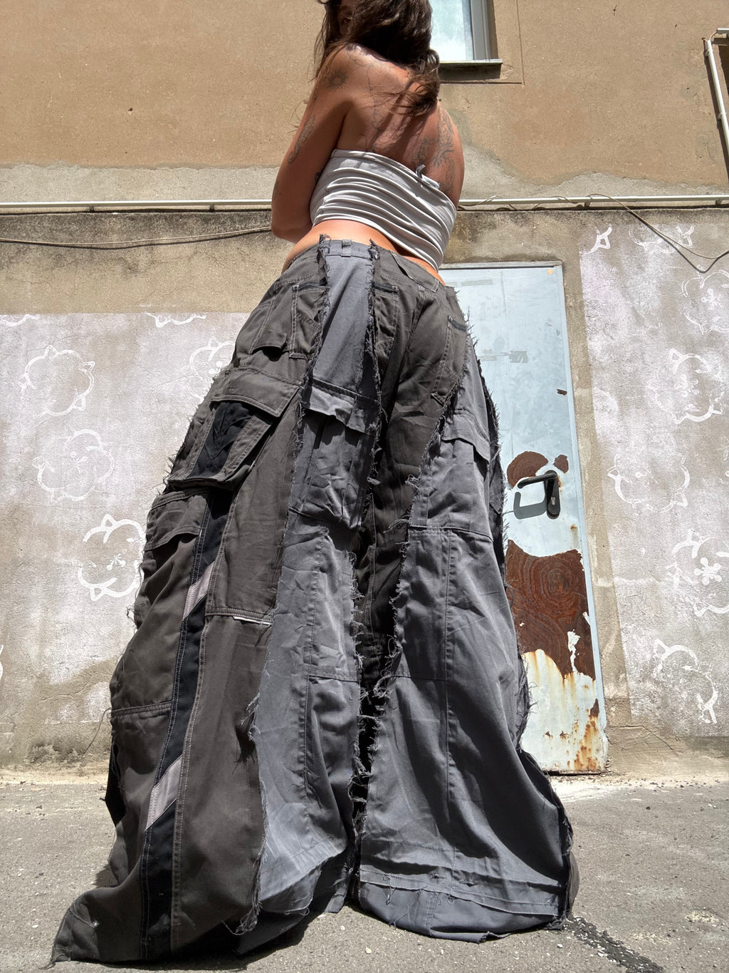 EXTREME BAGGY GREY SPG CARGO PANTS