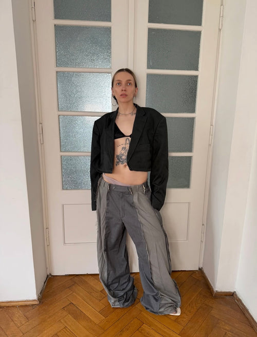 BAGGY DOUBLE GREY SPG SUITPANTS