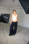 BAGGY DARK BLUE CORDUROY SPG PANTS